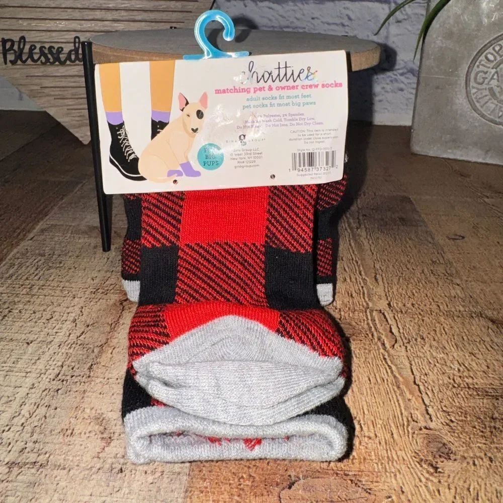 Nwt chatties matching sock set for pet & owner
